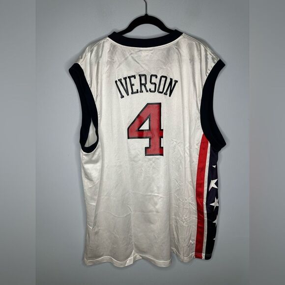 Allen Iverson USA Basketball Jersey Mens XXL White Reebok 2004 Olympics - Picture 2 of 5